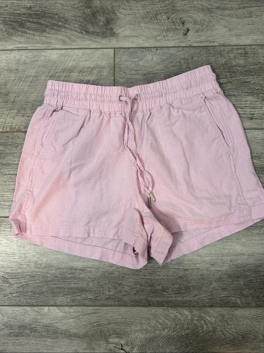 GAP Light Pink Drawstring Linen Shorts
